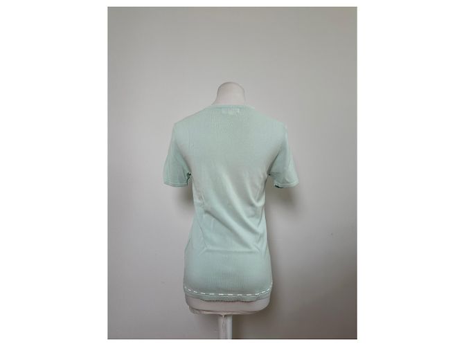 T-shirt Vintage Courreges in misto rayon Verde menta S - vista 13