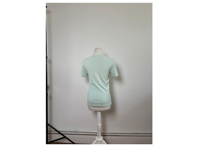 T-shirt Vintage Courreges in misto rayon Verde menta S - vista 3