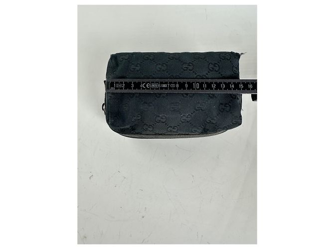 Beauty case Vintage Gucci GG Supreme Nero Argento - vista 10