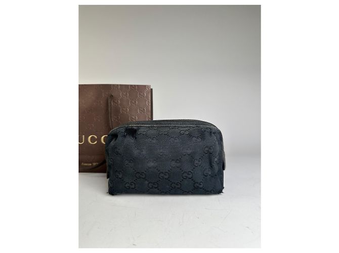 Beauty case Vintage Gucci GG Supreme Nero Argento - vista 13