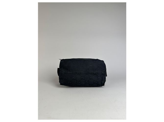 Beauty case Vintage Gucci GG Supreme Nero Argento - vista 8