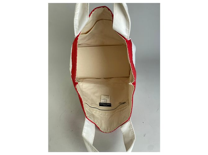 Comme Des Garcons Vintage Comme des Garçons Synthetik Tote Bag Rot Weiß - Ansicht 3
