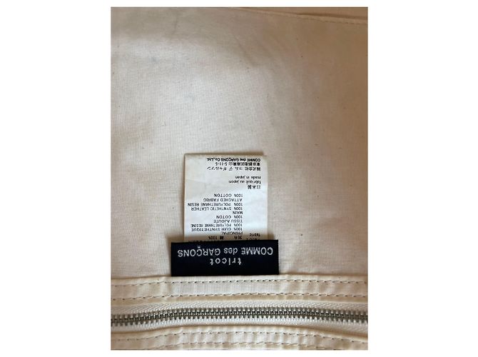 Comme Des Garcons Vintage Comme des Garçons Synthetik Tote Bag Rot Weiß - Ansicht 5