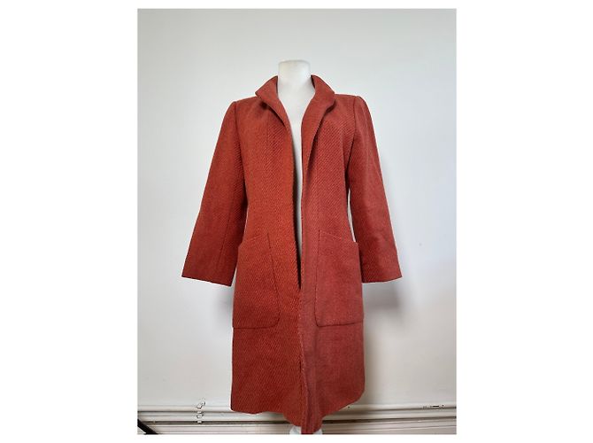 Chloé Vintage Chloe Wool Blend Coat Rust M Red - view 10