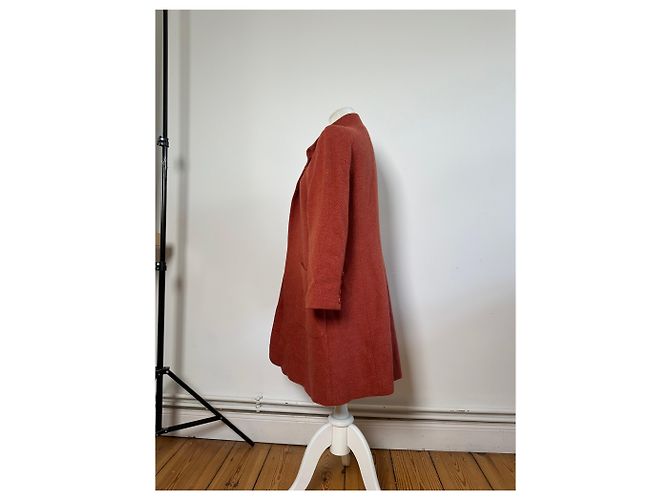 Chloé Vintage Chloe Wool Blend Coat Rust M Red - view 2