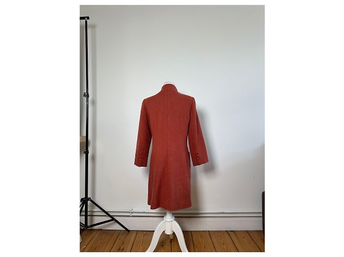 Chloé Vintage Chloe Wool Blend Coat Rust M Red - view 3