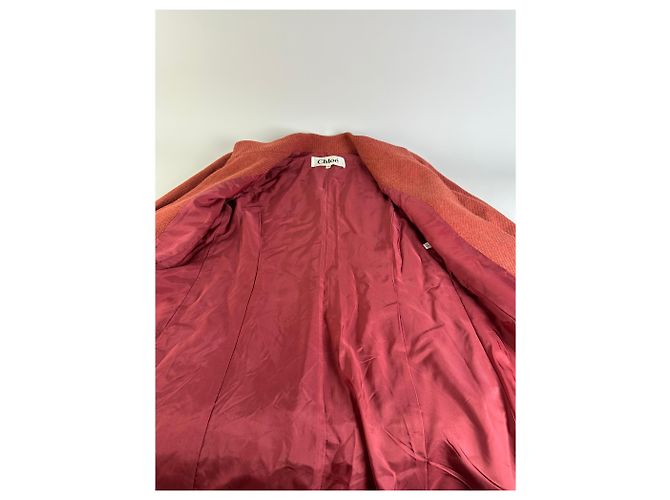 Chloé Vintage Chloe Wool Blend Coat Rust M Red - view 4