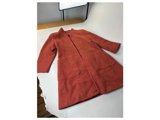 Chloé Vintage Chloe Wool Blend Coat Rust M Red - view 6