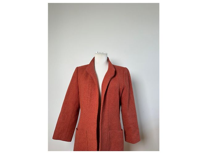Chloé Vintage Chloe Wool Blend Coat Rust M Red - view 7