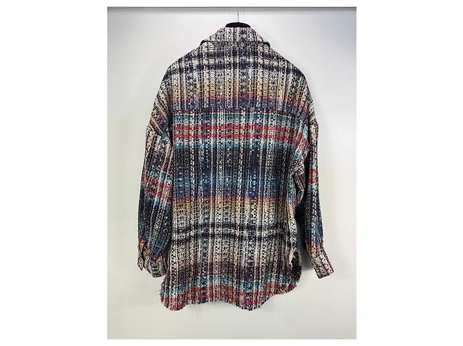 Giacca-camicia in tweed Rosal di IRO Nero Bianco Blu Multicolore Giallo - vista 6