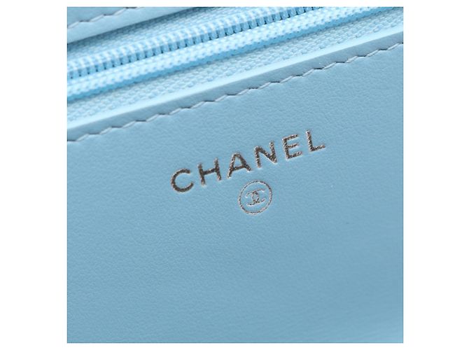 Borsa a tracolla Chanel Matelassé Denim Blu - vista 4