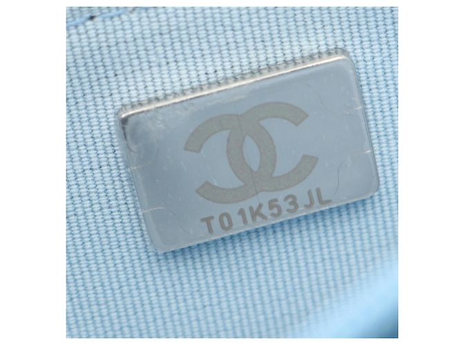 Borsa a tracolla Chanel Matelassé Denim Blu - vista 5
