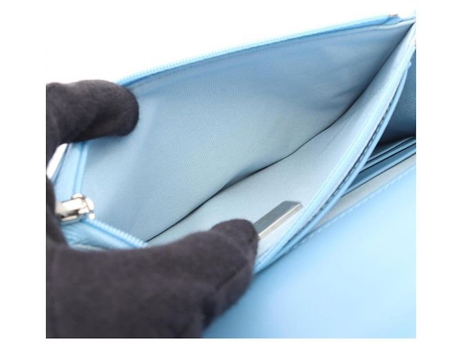 Borsa a tracolla Chanel Matelassé Denim Blu - vista 6