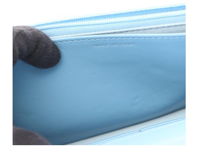 Borsa a tracolla Chanel Matelassé Denim Blu - vista 7