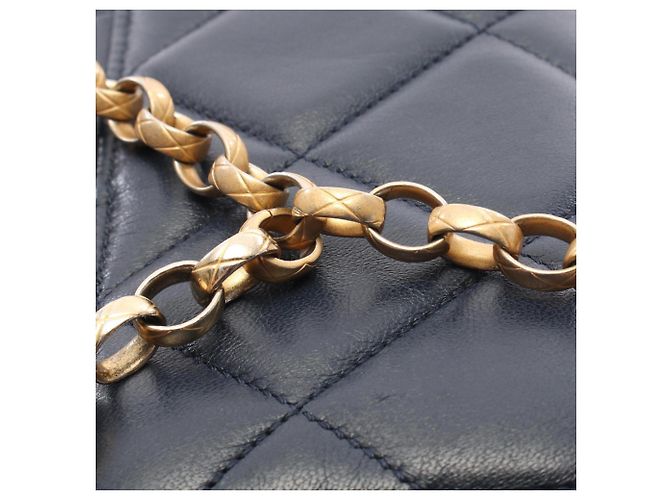 Borsa Chanel Matelassé Blu Navy - vista 11