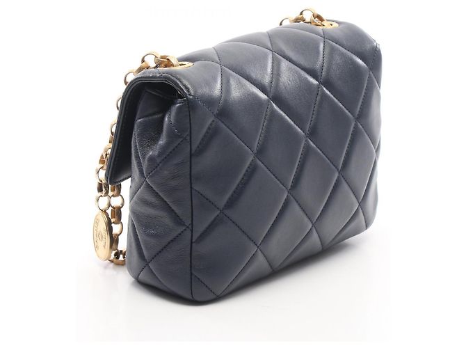 Borsa Chanel Matelassé Blu Navy - vista 2