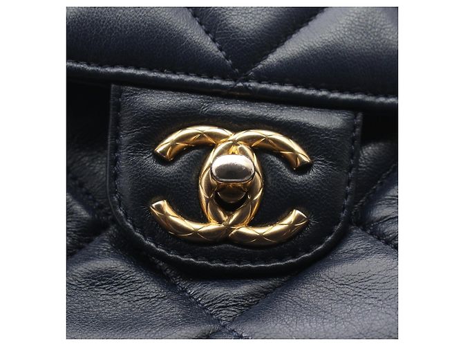 Borsa Chanel Matelassé Blu Navy - vista 9
