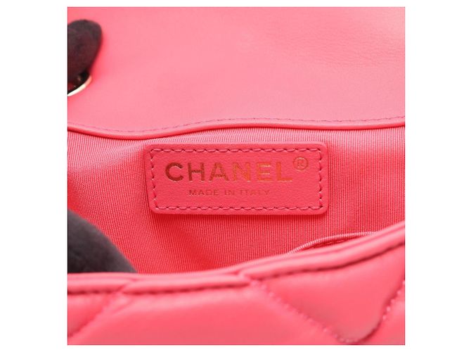 Borsa a tracolla Chanel Matelassé in agnello Rosa - vista 4