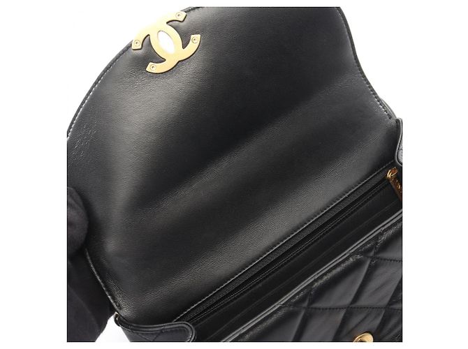 Borsa Chanel Matelassé in pelle di agnello nera Nero - vista 6