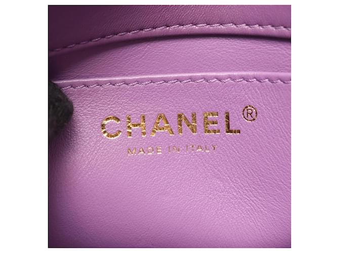 Borsa a Spalla Chanel Matelassé Small Flap Porpora - vista 4