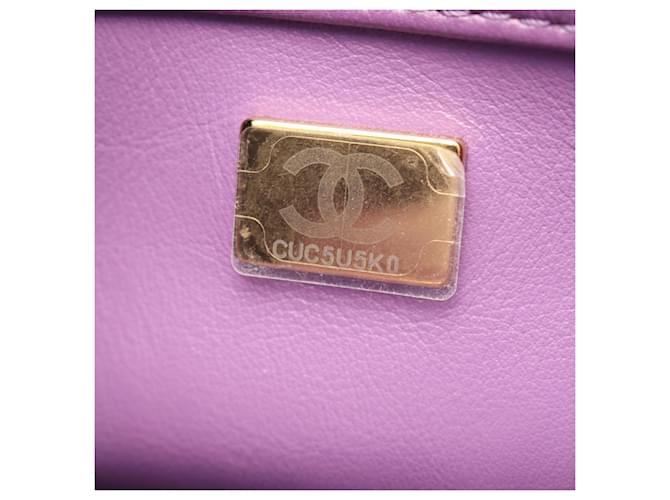 Borsa a Spalla Chanel Matelassé Small Flap Porpora - vista 5