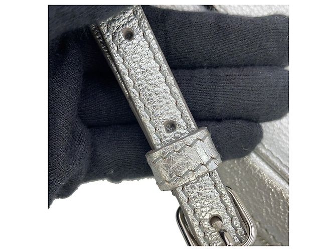 Everyday Borsa a tracolla in pelle Balenciaga XS Argento - vista 13
