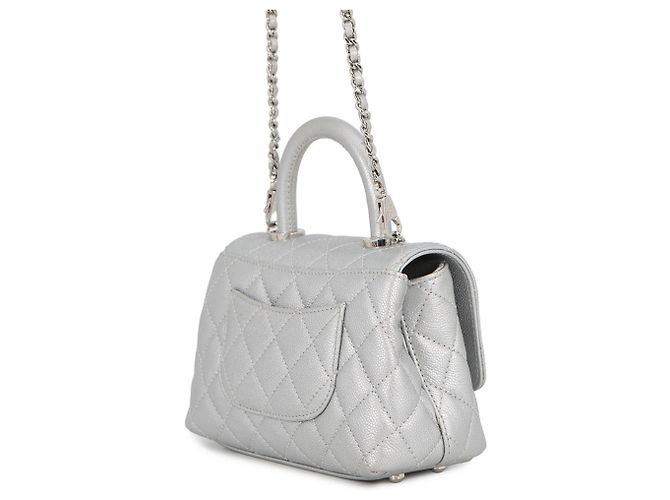 Borsa Chanel Matelassé in argento - vista 2