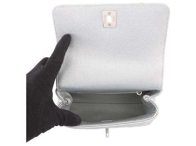 Borsa Chanel Matelassé in argento - vista 6