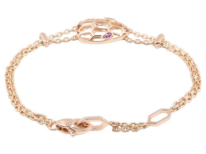 Bulgari Bracciale Serpenti Bvlgari con charms in ametista D'oro Porpora - vista 2