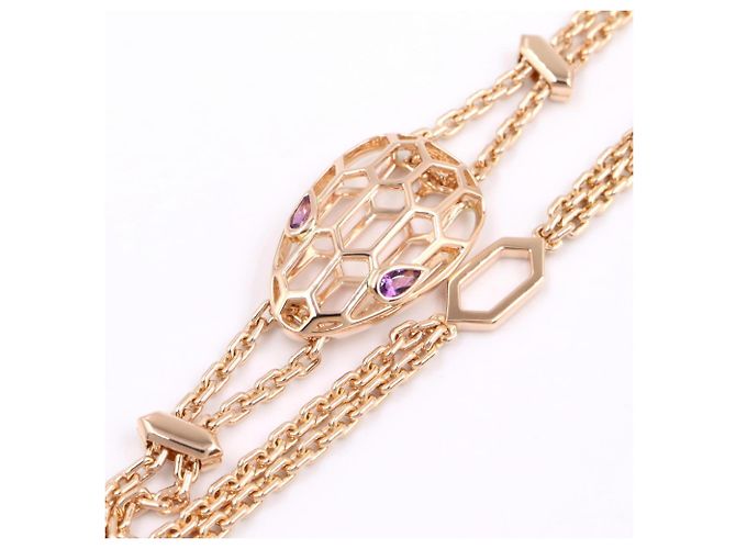 Bulgari Bracciale Serpenti Bvlgari con charms in ametista D'oro Porpora - vista 6