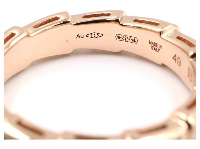 Bulgari Bvlgari Serpenti Perlmutt-Diamantring Weiß Golden - Ansicht 4