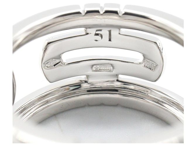 Bulgari Bvlgari Parentesi Ring aus 18K Weißgold Silber - Ansicht 4