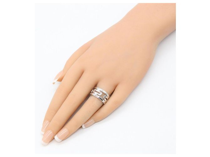 Bulgari Bvlgari Parentesi Ring aus 18K Weißgold Silber - Ansicht 7