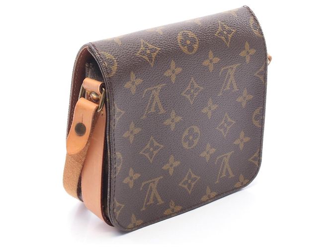 Borsa Louis Vuitton Monogram Cartouchiere PM Marrone Monogramma - vista 2