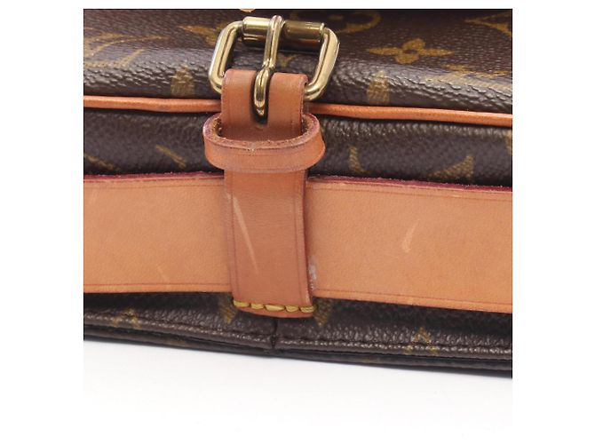 Borsa Louis Vuitton Monogram Cartouchiere PM Marrone Monogramma - vista 7