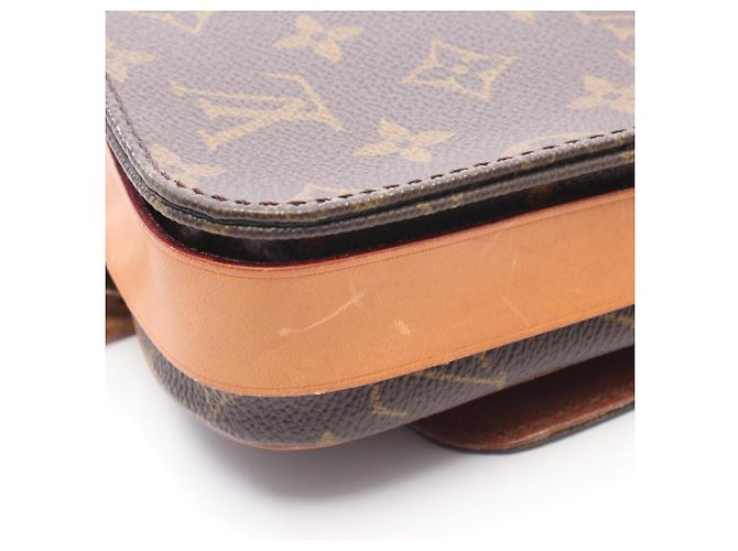 Borsa Louis Vuitton Monogram Cartouchiere PM Marrone Monogramma - vista 8