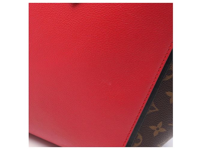 Borsa Tote Louis Vuitton Kimono MM Marrone Rosso Monogramma - vista 11