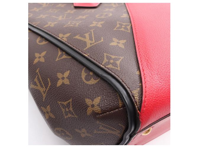 Borsa Tote Louis Vuitton Kimono MM Marrone Rosso Monogramma - vista 7