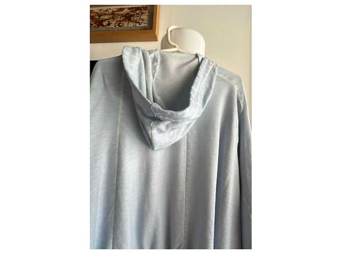 Munthe Plus Simonsen PLU Hellblauer Kapuzenpullover mit Reißverschluss - Ansicht 6