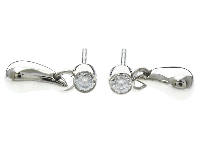 Tiffany & Co Orecchini Tiffany Teardrop 1P Diamond Argento - vista 3