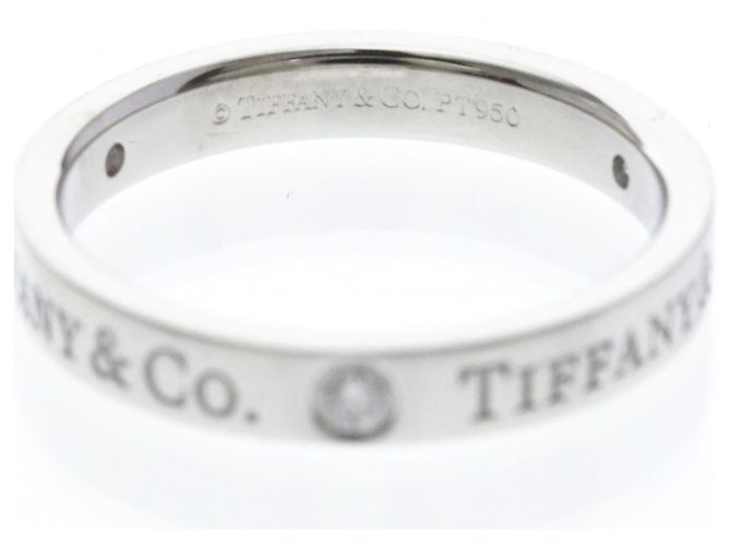 Tiffany & Co Tiffany Flat Band Ring mit 3 Diamanten Silber - Ansicht 5