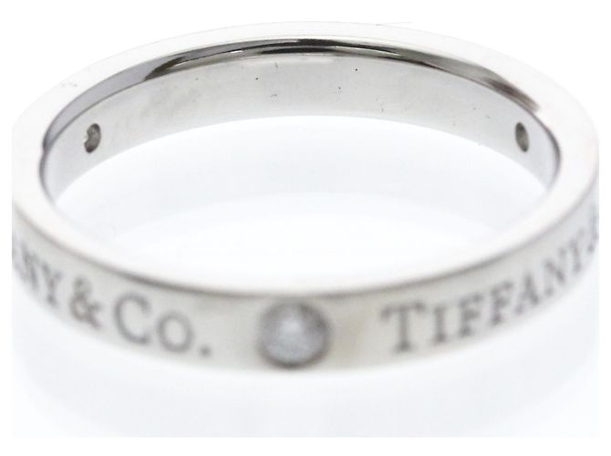Tiffany & Co Tiffany Flat Band Ring mit 3 Diamanten Silber - Ansicht 7