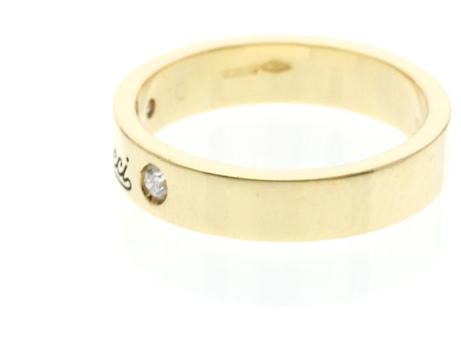 Gucci Icon Print Ring mit Diamanten Golden - Ansicht 2