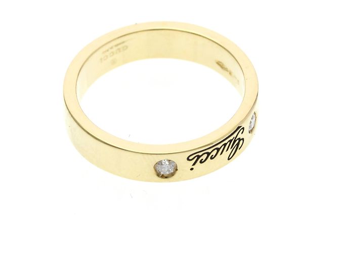 Gucci Icon Print Ring mit Diamanten Golden - Ansicht 9