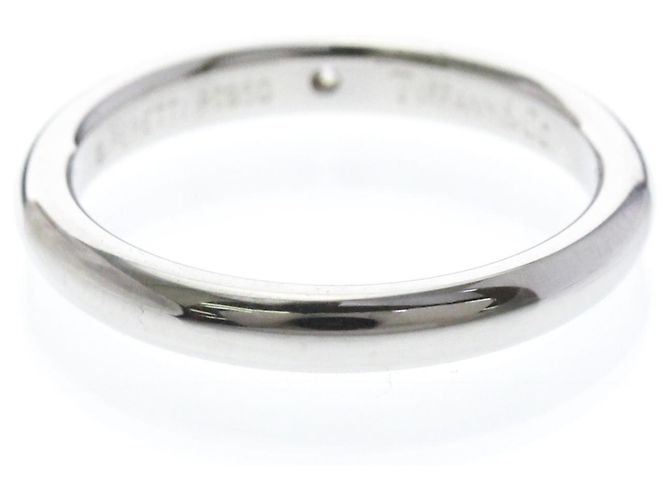 Tiffany & Co Tiffany Stacking-Ring aus Platin mit Diamant Silber - Ansicht 3