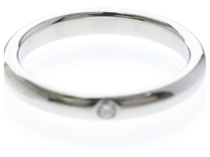 Tiffany & Co Tiffany Stacking-Ring aus Platin mit Diamant Silber - Ansicht 5