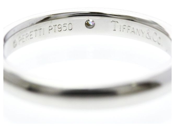 Tiffany & Co Tiffany Stacking-Ring aus Platin mit Diamant Silber - Ansicht 8