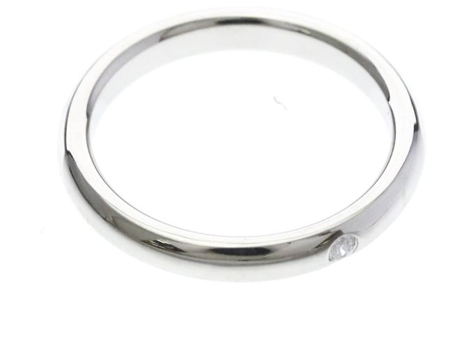 Tiffany & Co Tiffany Stacking-Ring aus Platin mit Diamant Silber - Ansicht 9