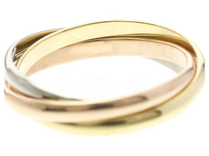 Anello Trinity Cartier in oro giallo rosa e bianco D'oro - vista 5