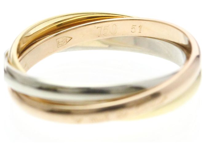 Anello Trinity Cartier in oro giallo rosa e bianco D'oro - vista 6